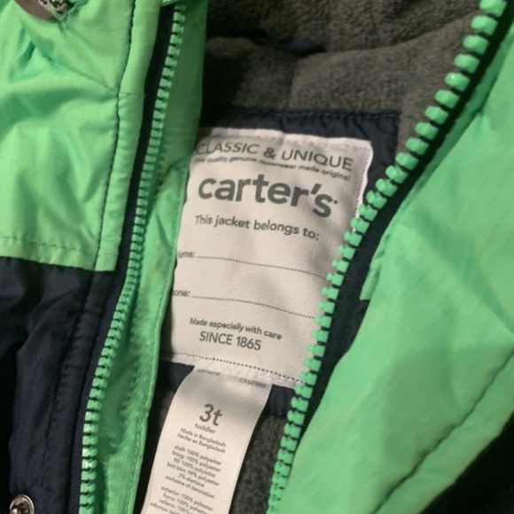 3T Carter’s Snowsuit: Jacket and Pants w Bib - Picture 3 of 3